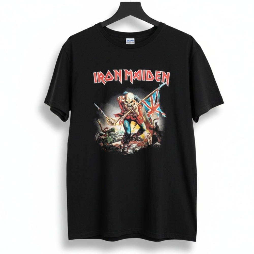 Pacific Iron Maiden  Trooper Eddie Graphic Band T Shirt XXL 2XL Black Rock Metal
